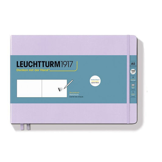 Leuchtturm1917 Sketchbook A5 Medium Landscape Hardcover - Lilac