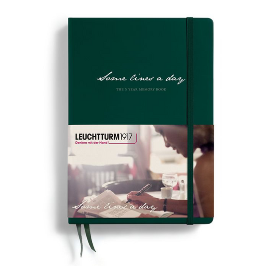 Leuchtturm1917 Some Lines a Day A5 Medium Hardcover Notebook - Forest Green