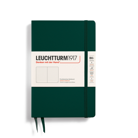 Leuchtturm1917 Paperback B6+ Hardcover Dotted Notebook - Forest Green