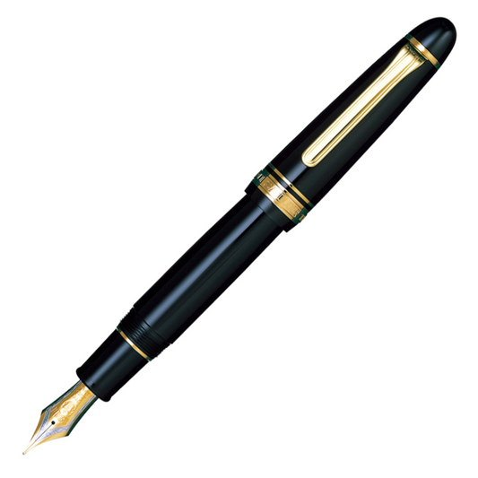 Sailor 1911L Realo Fountain Pen - Black with Gold Trim