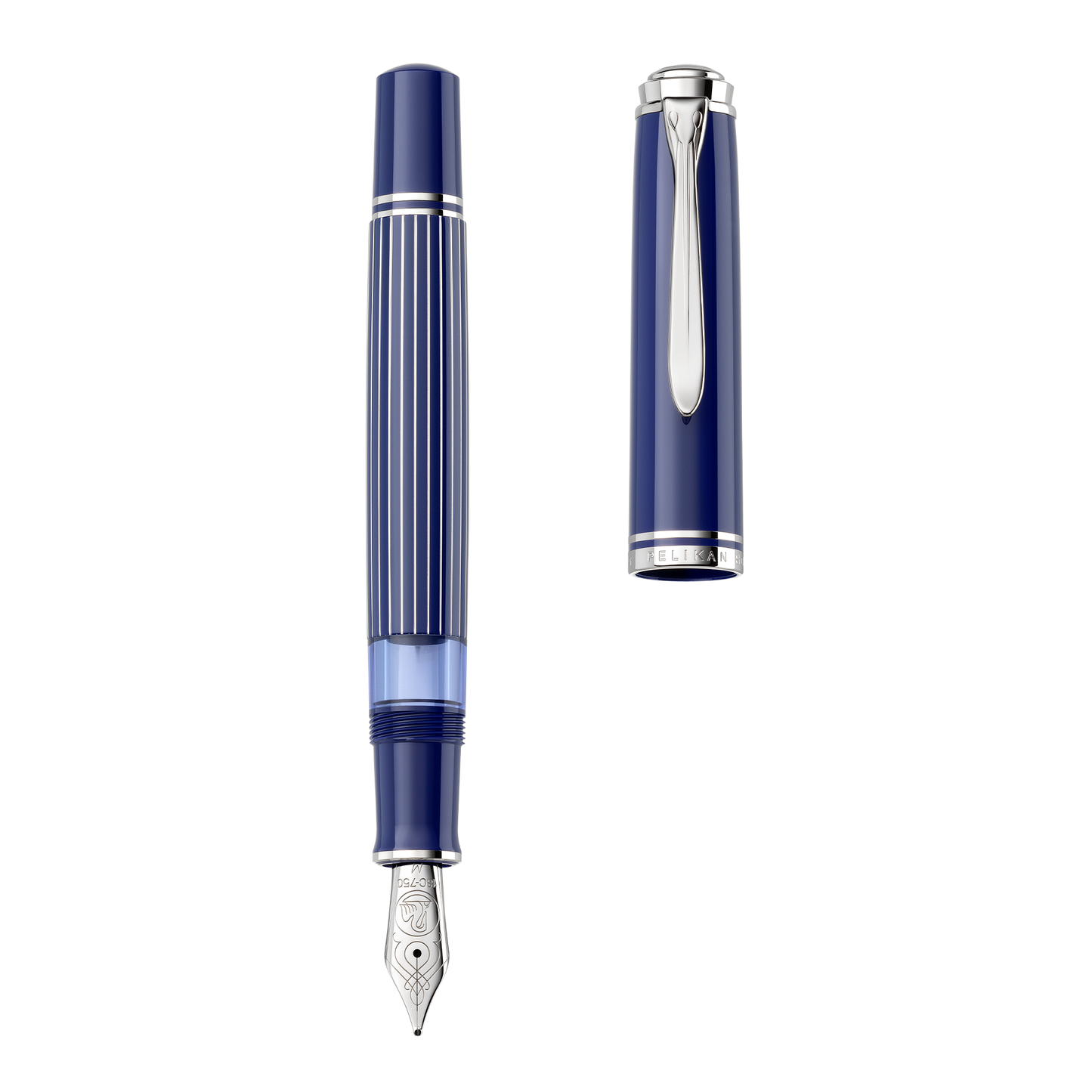 Pelikan Souveran M815 Fountain Pen - Metal Striped Blue (Special Edition)