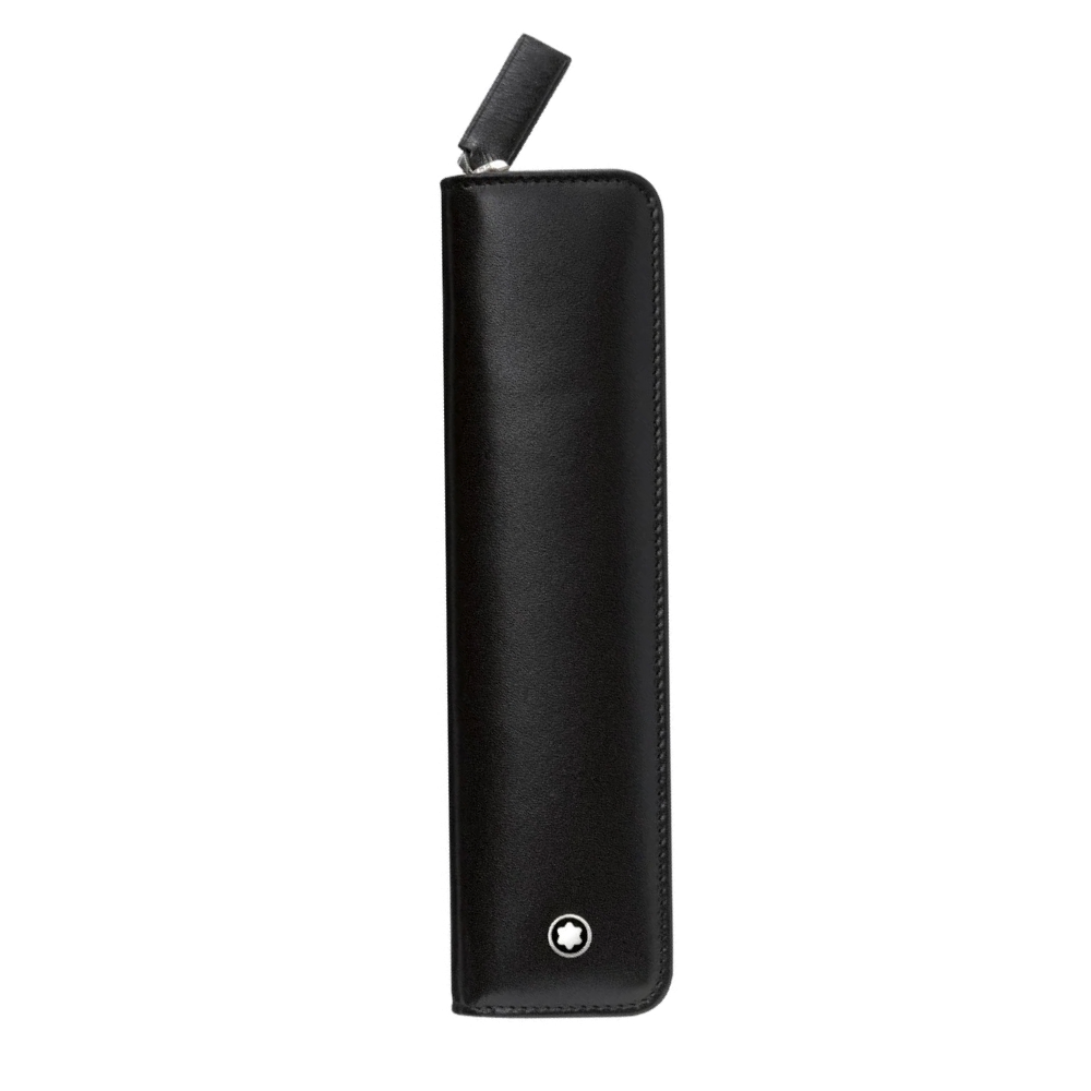 Montblanc Pen Pouch - Single Black Zippered (Meisterstück)