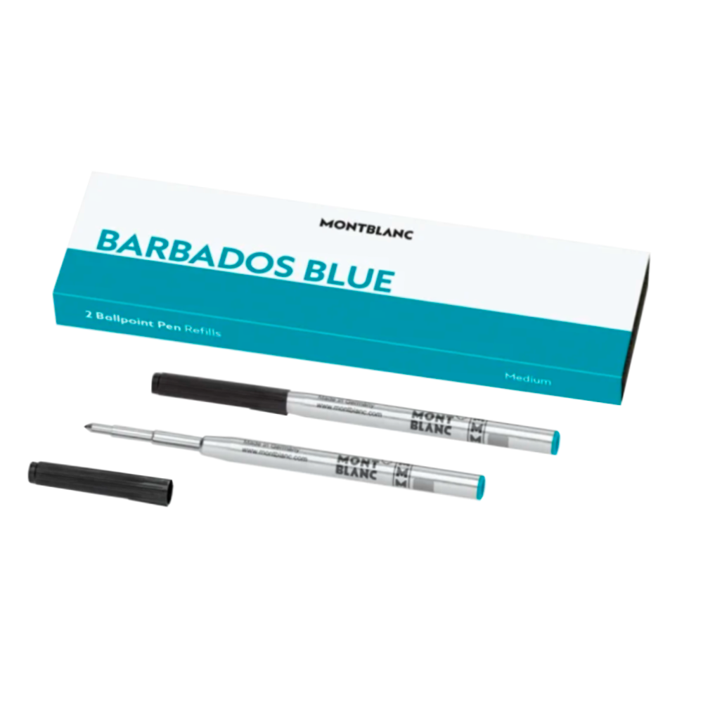 Montblanc Ballpoint Refill - Barbados Blue Medium (2 ea)