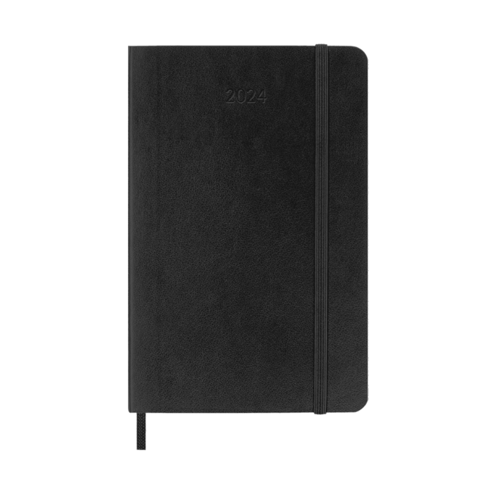 Moleskine 2024 Large Hardcover Classic Weekly Planner - Black