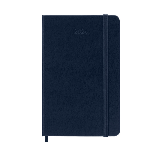 Moleskine 2024 Large Hardcover Classic Daily Planner - Sapphire Blue