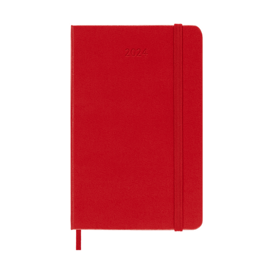 Moleskine 2024 Large Softcover Classic Weekly Planner - Scarlet Red