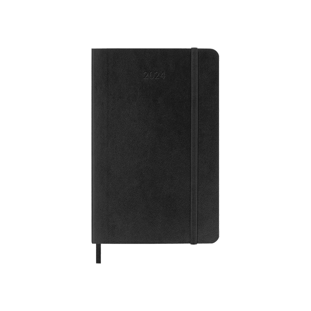 Moleskine 2024 Pocket Softcover Classic Weekly Horizontal Planner - Black