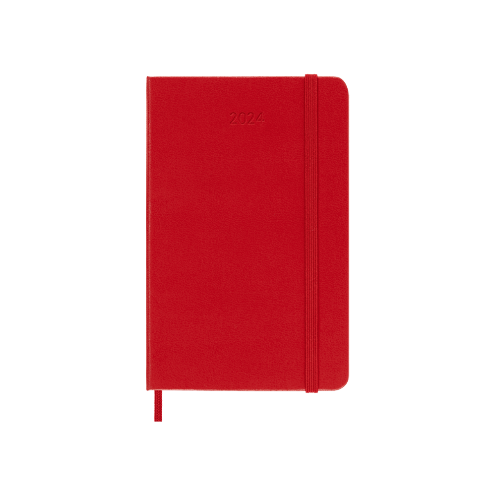 Moleskine 2024 Pocket Hardcover Classic Weekly Planner - Scarlet Red