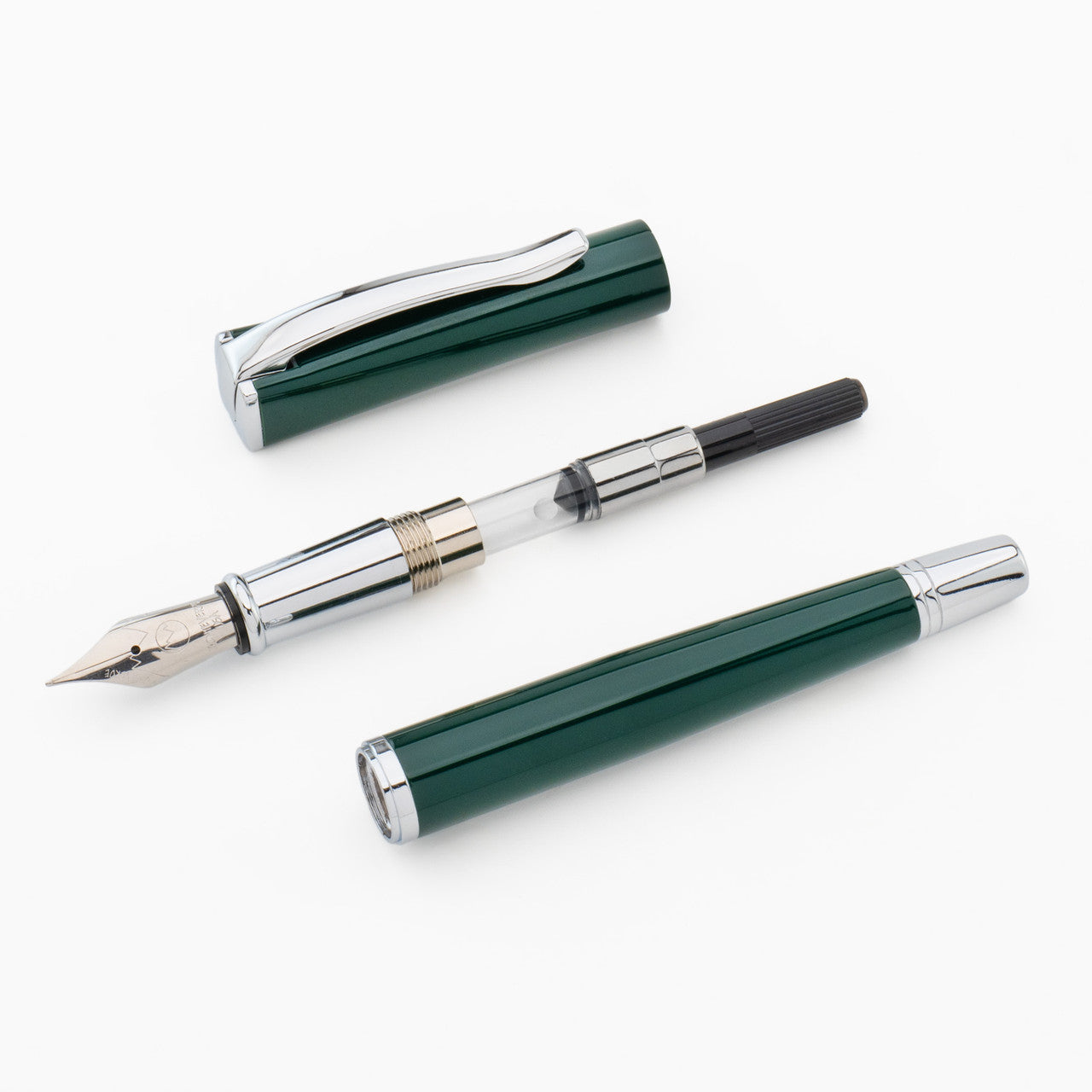 Monteverde Impressa Fountain Pen - Rolex Green with Chrome Trim