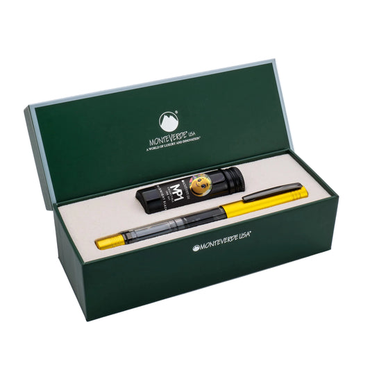Monteverde MP1 Fountain Pen and Bottled Ink Set - Honey Yellow (Limited Edition)