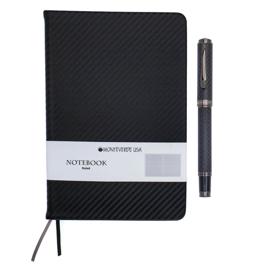 Monteverde Innova Rollerball Gift Set - Matte Carbon Fiber with Gunmetal Trim