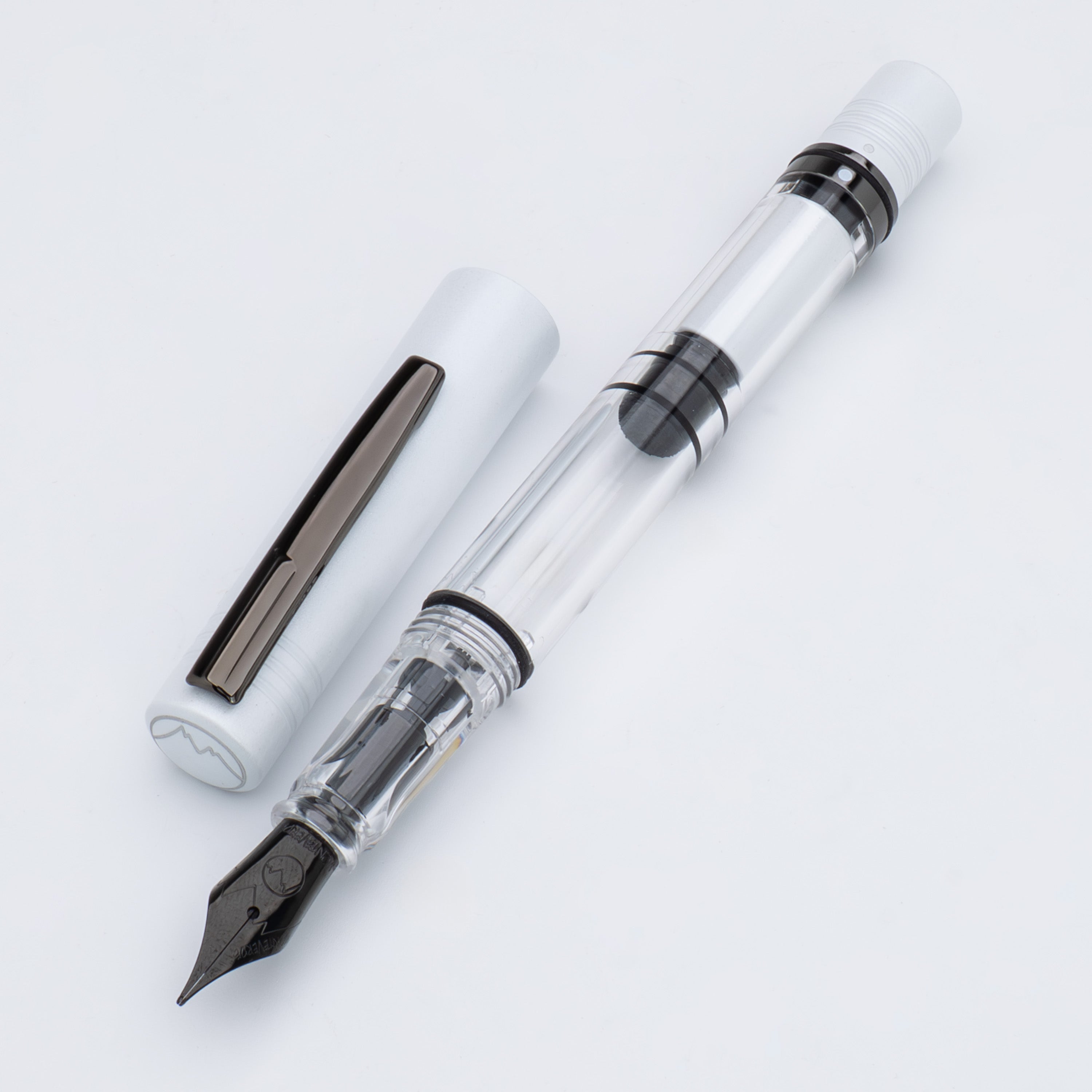 Monteverde MP1 Fountain Pen and Cylinder Pen Holder Set - White