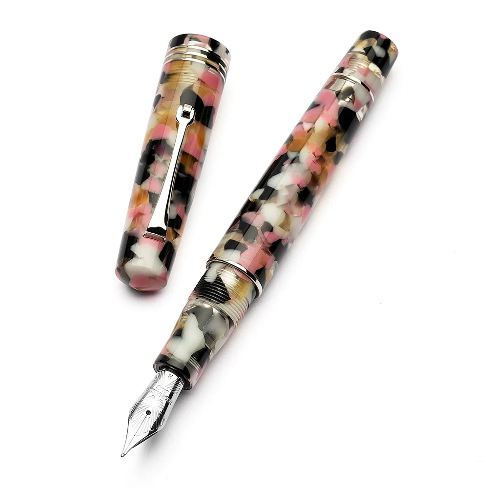 Leonardo Momento Zero Fountain Pen - Corricella with Silver Trim