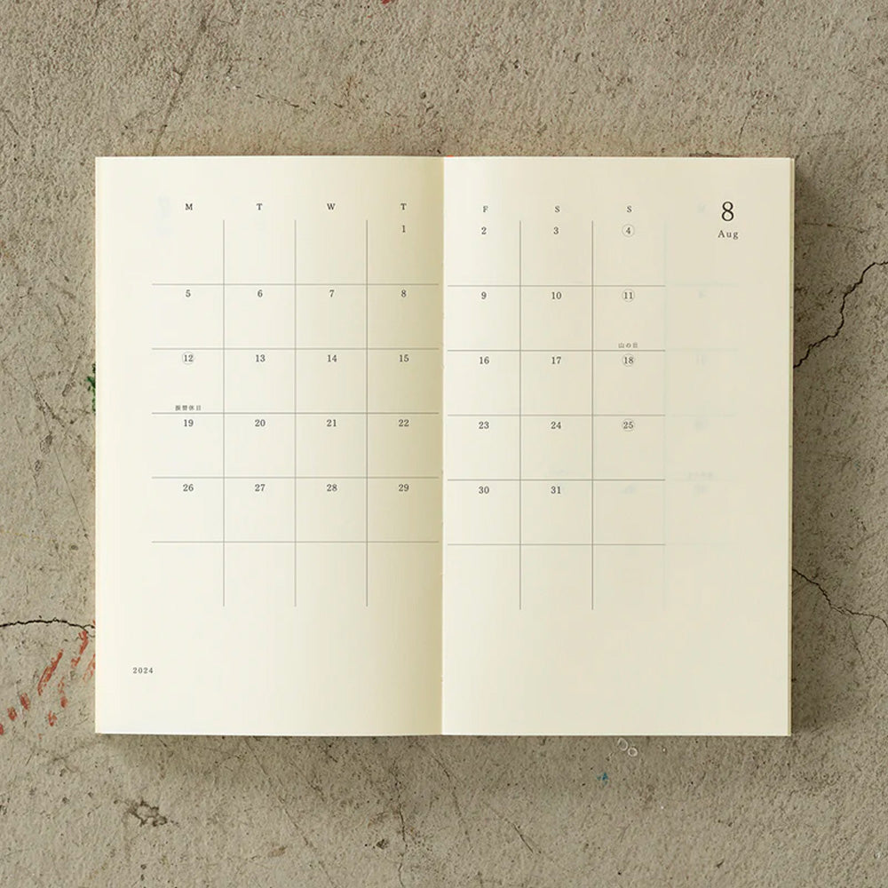 Midori 2024 MD Notebook Diary - A5 Size