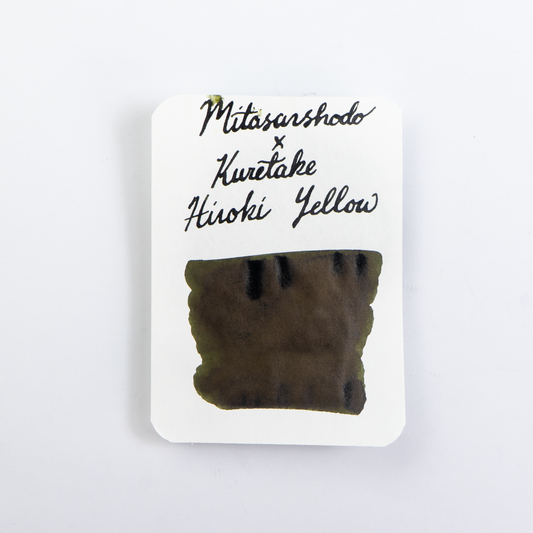 Mitasanshodo x KURETAKE Scented Sumi (55ml) Bottled Ink - Hinoki Yellow