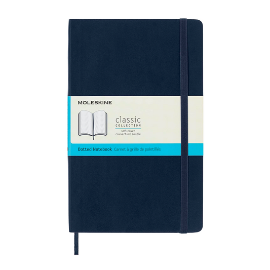 Moleskine Large Softcover Classic Dotted Notebook - Sapphire Blue