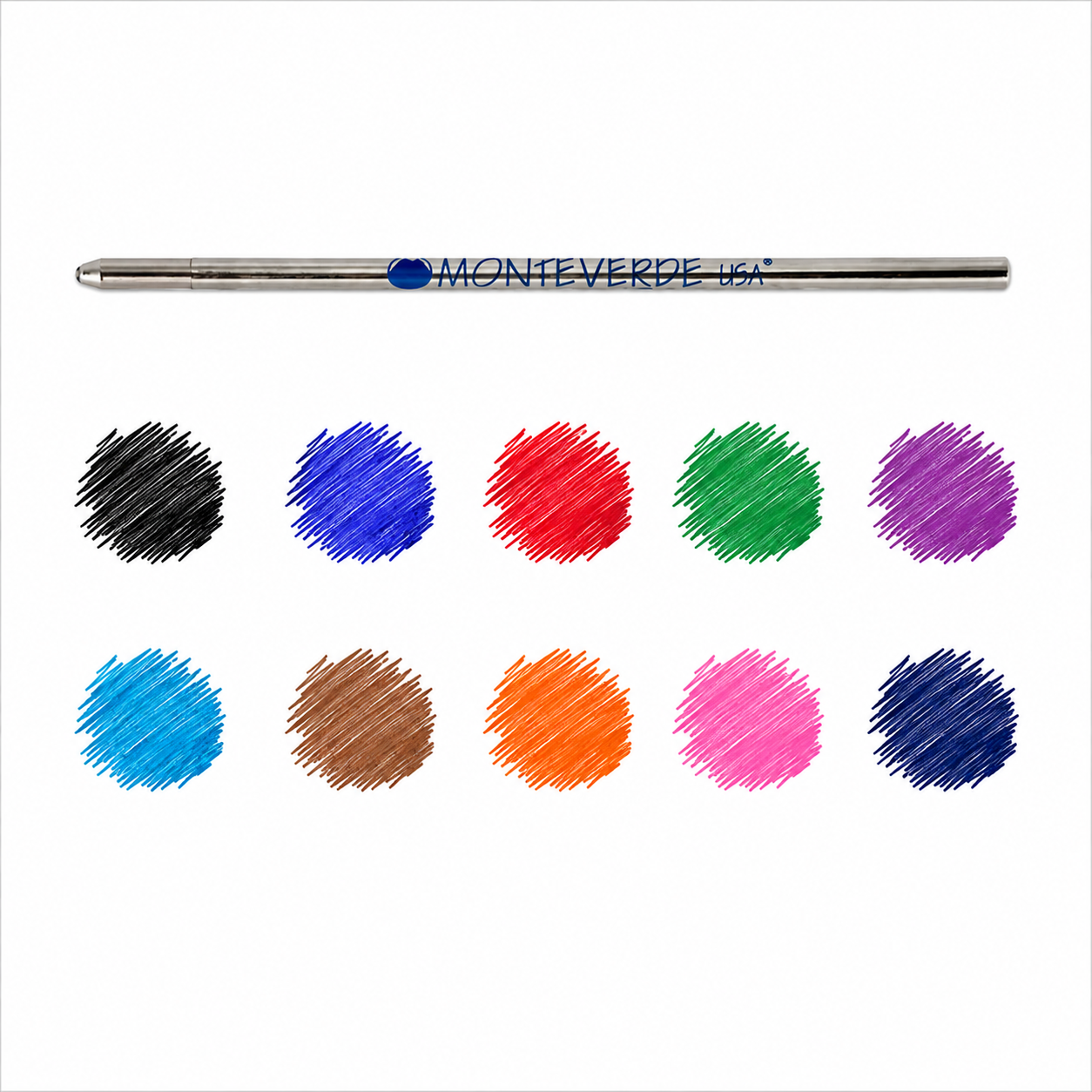 D1 1.4 Mini Ballpoint Refills by Monteverde USA® To Fit Multi Functional Pens - Turquoise Medium (4 ea)