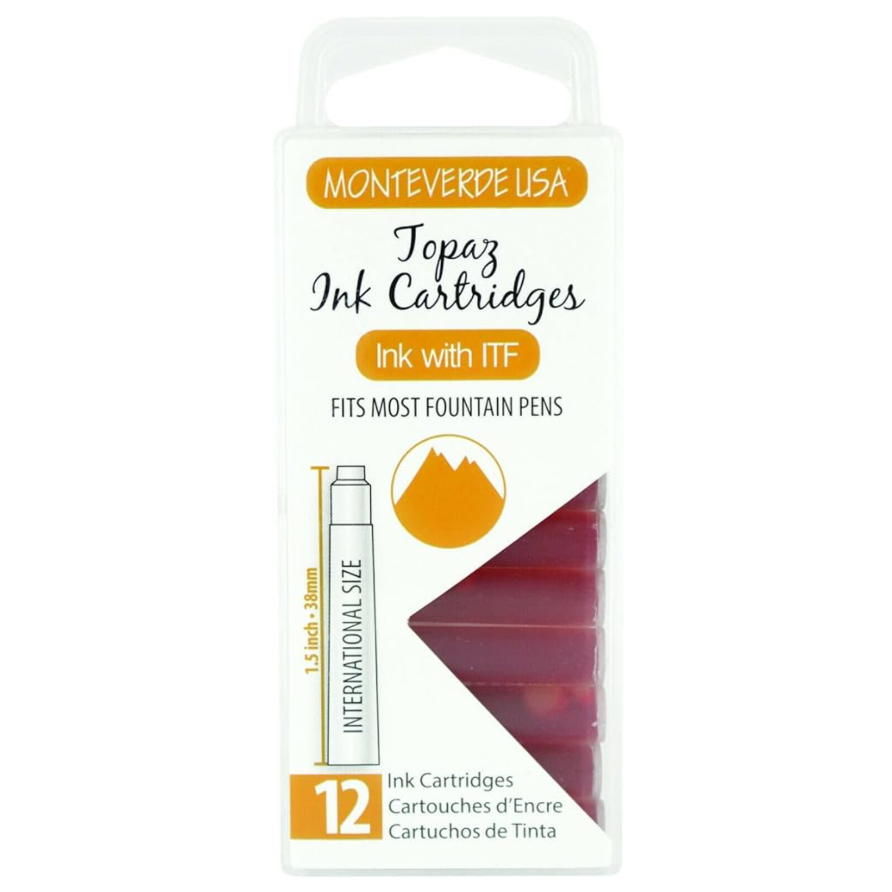 Monteverde Topaz Ink Cartridges (Set of 12) – Dromgoole's Fine Writing ...