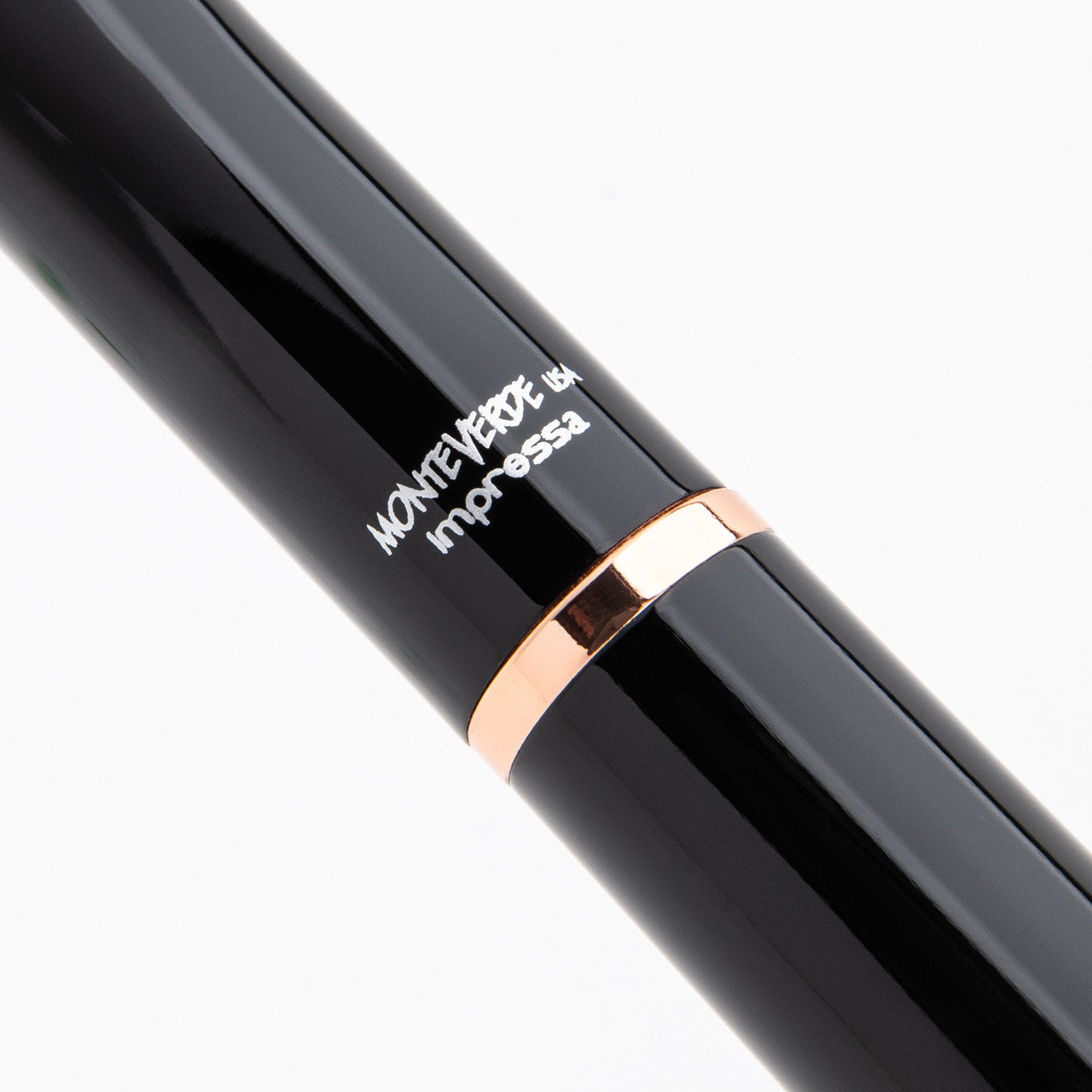 Monteverde Impressa Rollerball - Black with Rose Gold Trim