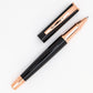Monteverde Impressa Rollerball - Black with Rose Gold Trim