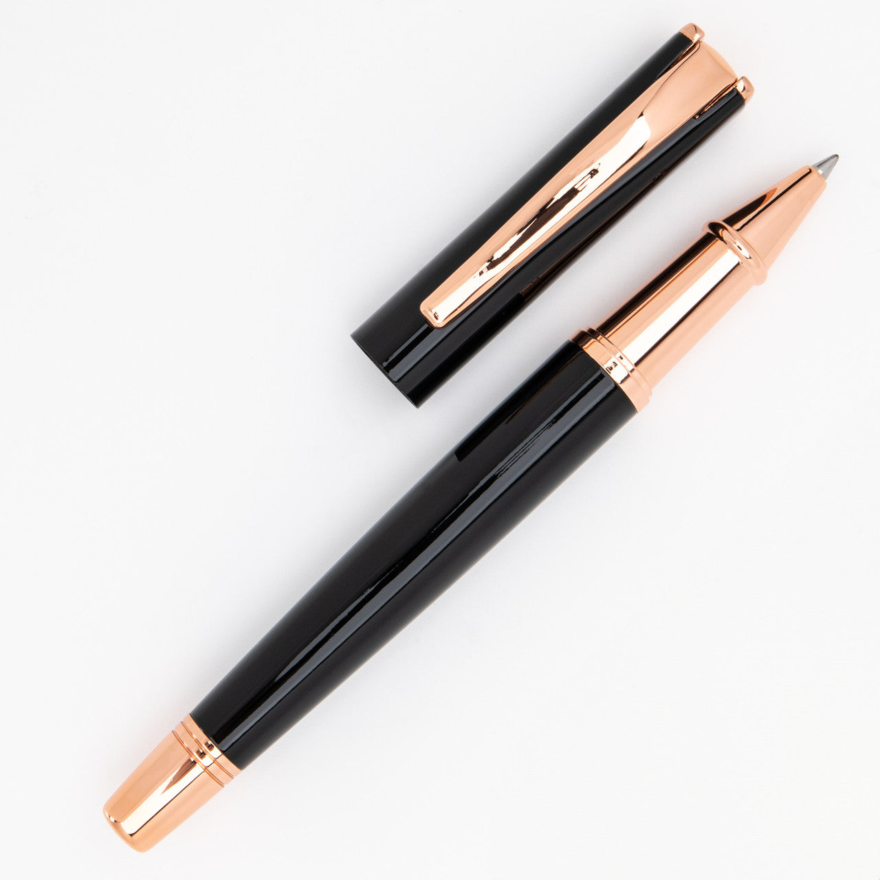 Monteverde Impressa Rollerball - Black with Rose Gold Trim