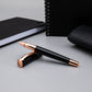 Monteverde Impressa Rollerball - Black with Rose Gold Trim