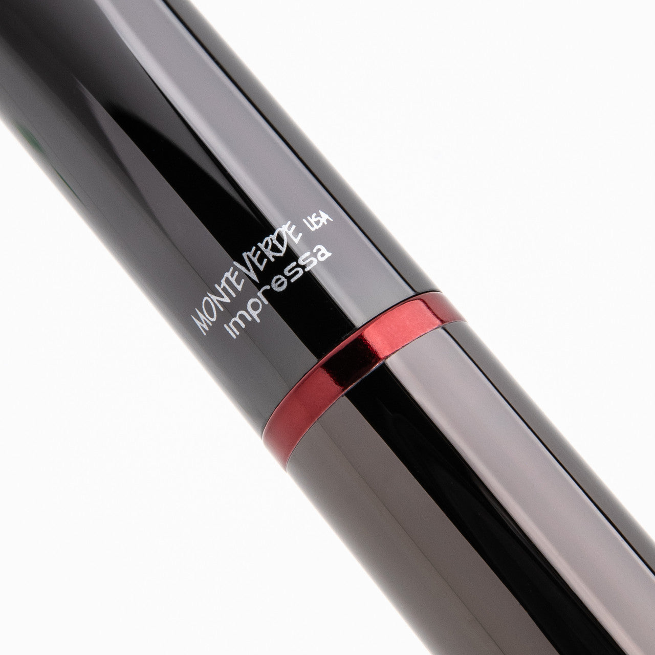Monteverde Impressa Rollerball - Gun Metal with Red Trim