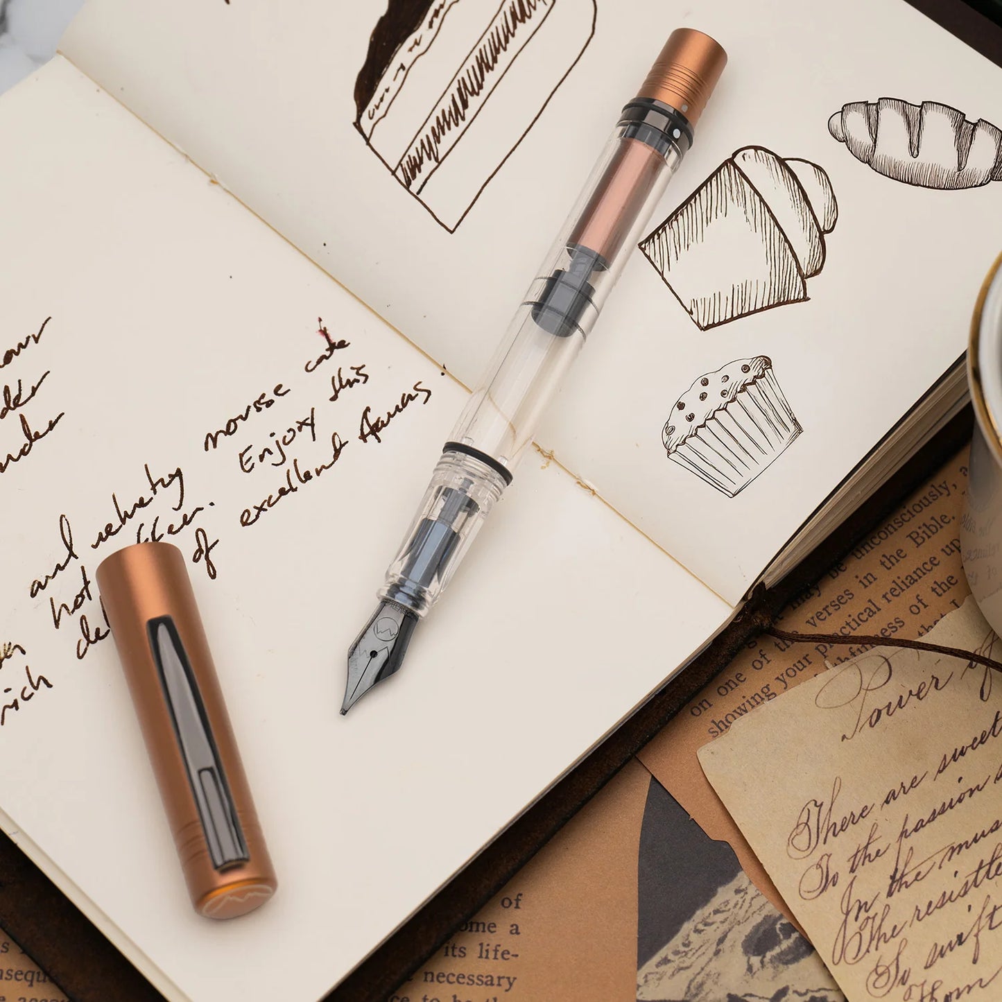 Monteverde MP1 Fountain Pen - Mocha Mousse (2025 Color of the Year)