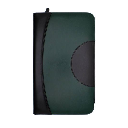 Monteverde Deluxe Collection Vegan Leather 24 Slot Zippered Pen Case - Green Black