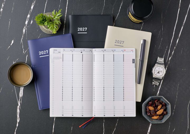Kokuyo Jibun 2027 Techo Biz Planner - Black (A5 Slim)