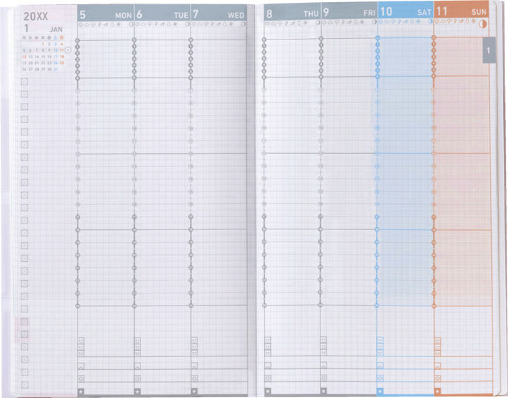 Kokuyo Jibun 2027 Mini Techo Diary - White (B6 Slim)