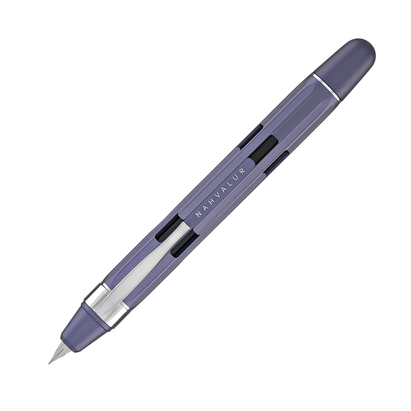 Nahvalur Eclipse Retractable Fountain Pen - Hepatizon Silver