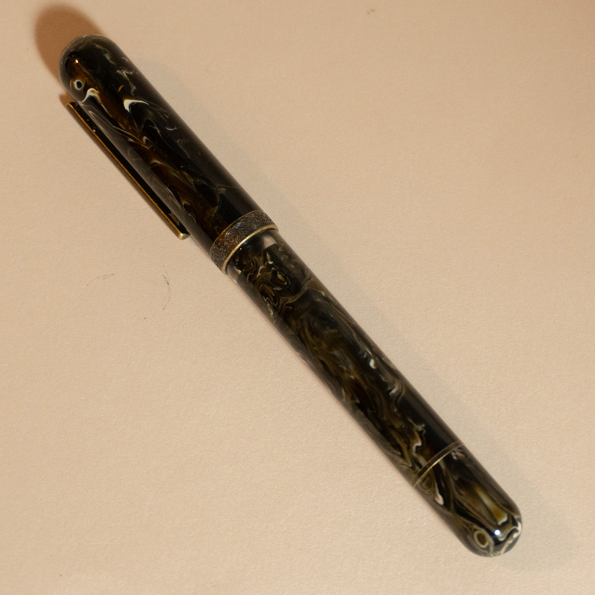 Pre-Owned Narwhal (Nahvalur) Goldspot Exclusive Primary Macchiato Fountain Pen - Fine