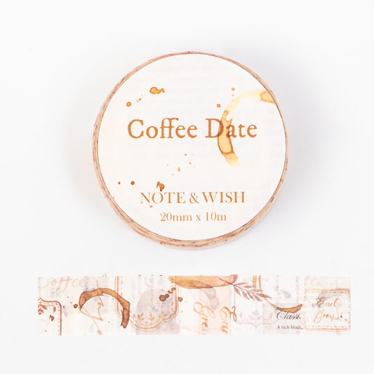 Note & Wish Washi Tape - Coffee Date