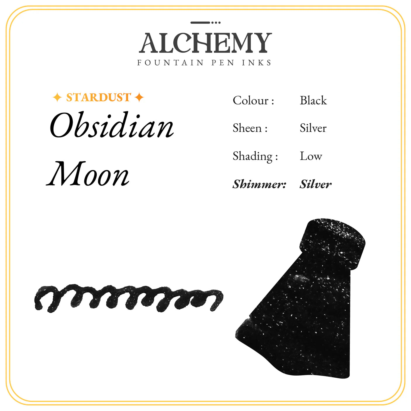 Endless Alchemy Stardust Obsidian Moon (45ml) Bottled Ink