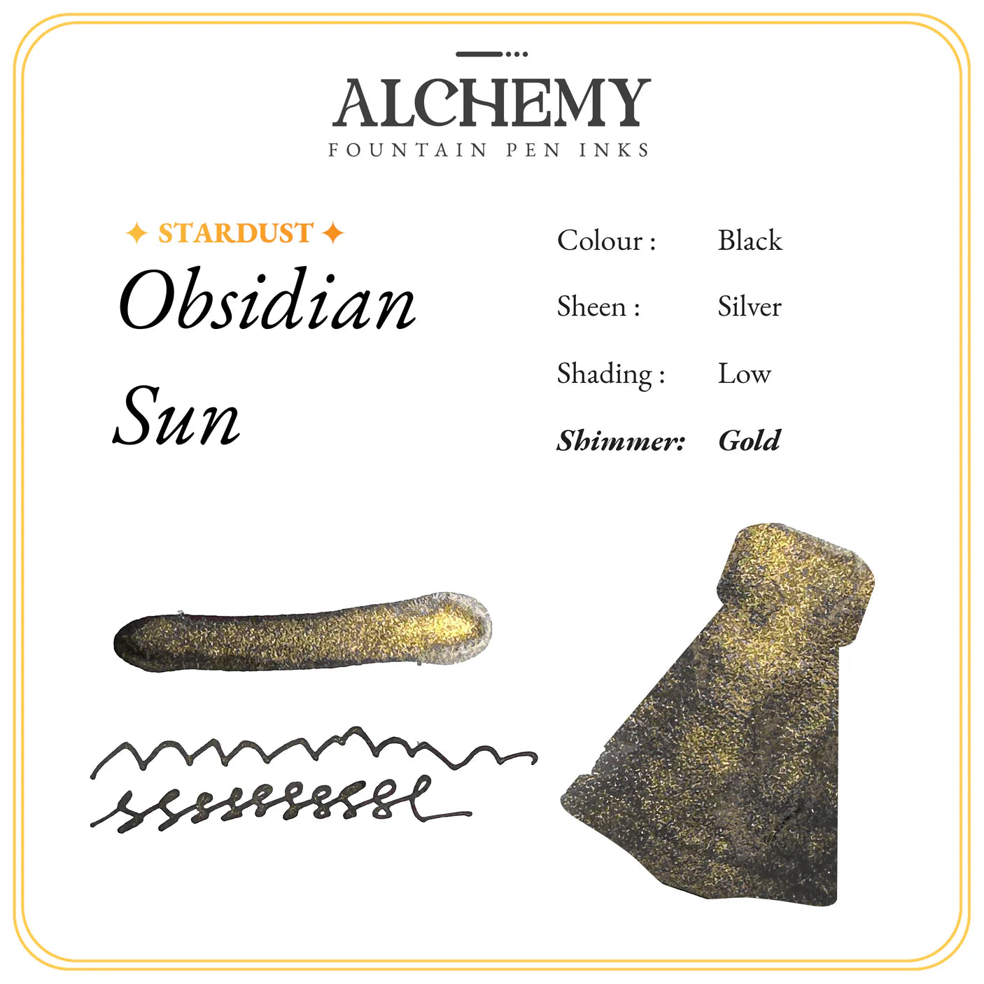 Endless Alchemy Stardust Obsidian Sun (45ml) Bottled Ink