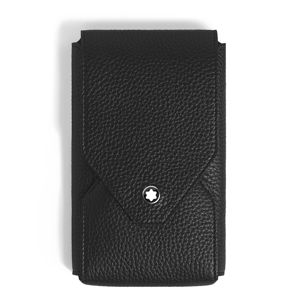 Montblanc Grain Leather Envelope 4-Pen Pouch - Black