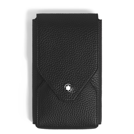 Montblanc Grain Leather Envelope 4-Pen Pouch - Black