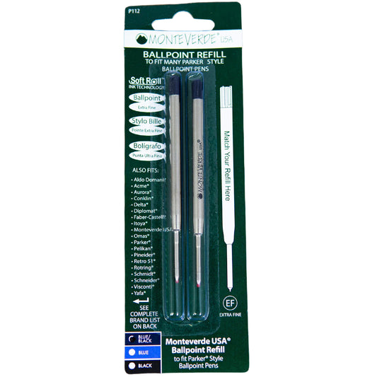 Parker Ballpoint Refill by Monteverde USA® - Blue-Black Medium (2 ea)