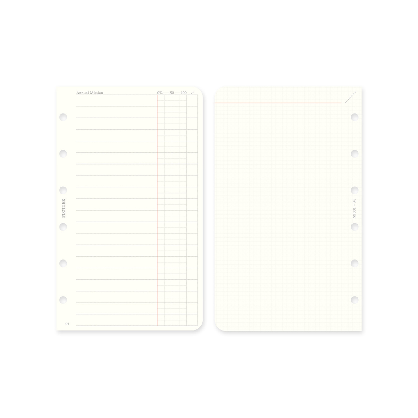 PLOTTER DIARY 2026 Monthly Schedule Refill - Mini Size