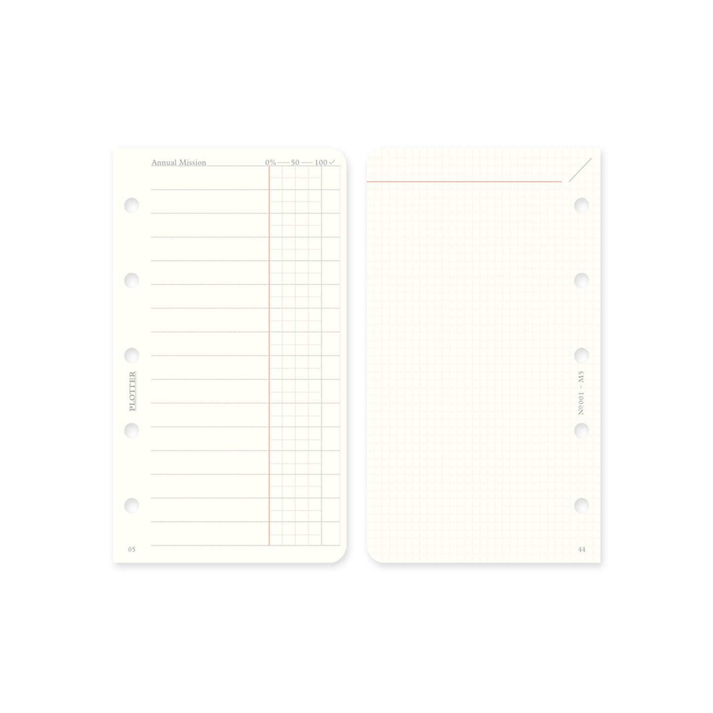 PLOTTER DIARY 2026 Monthly Schedule Refill - Mini 5 Size