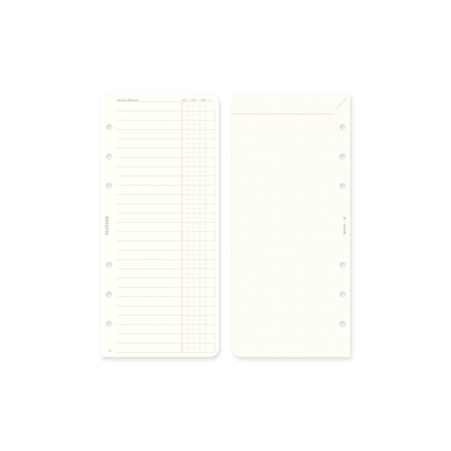PLOTTER DIARY 2026 Monthly Schedule Refill - Narrow Size