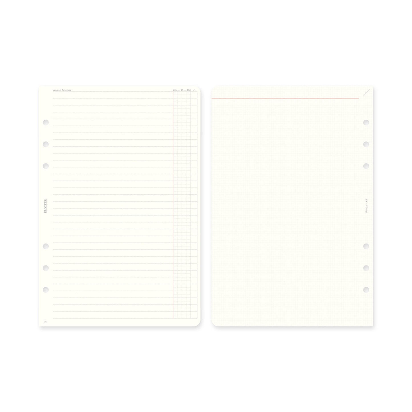 PLOTTER DIARY 2026 Weekly Schedule Refill - A5 Size