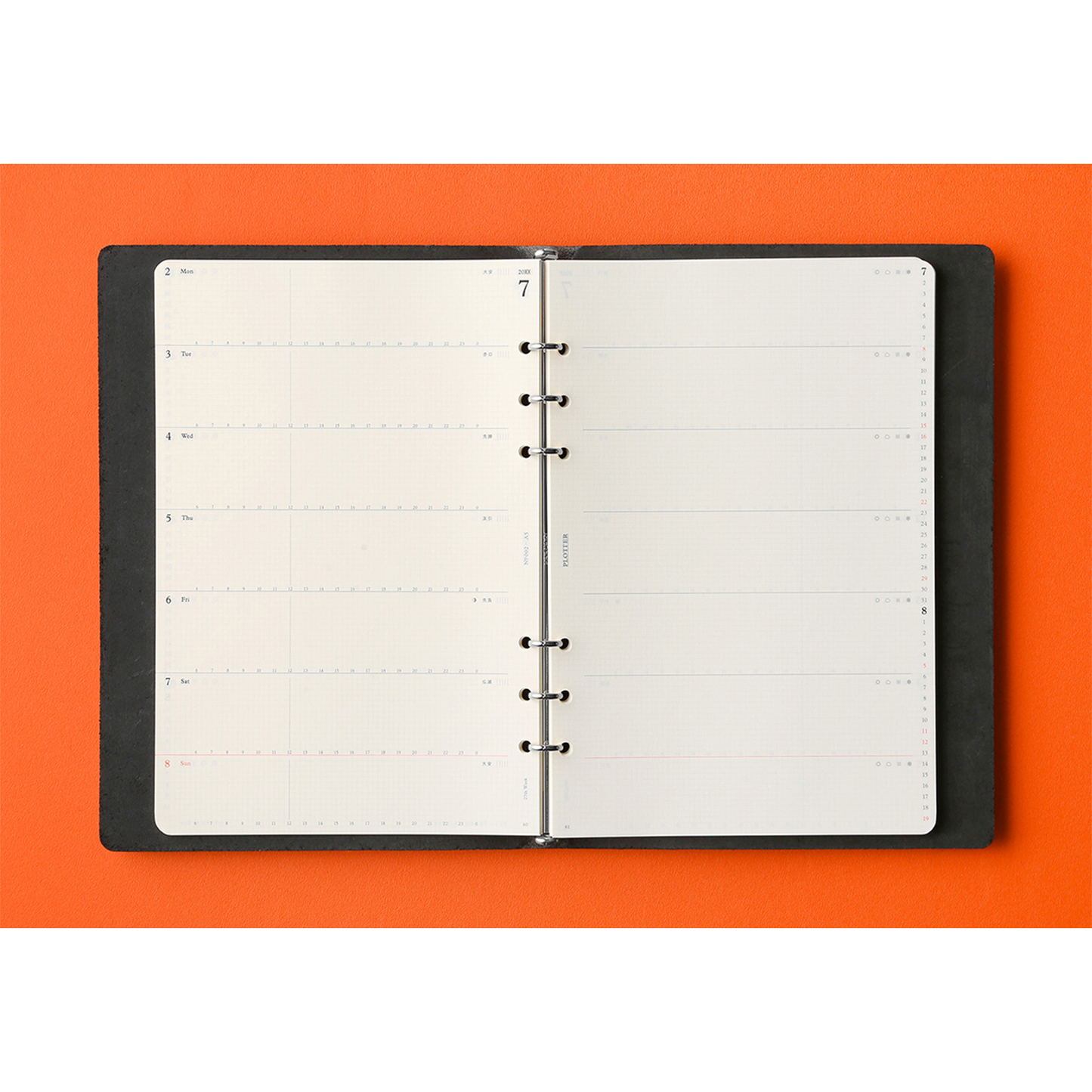 PLOTTER DIARY 2026 Weekly Schedule Refill - A5 Size