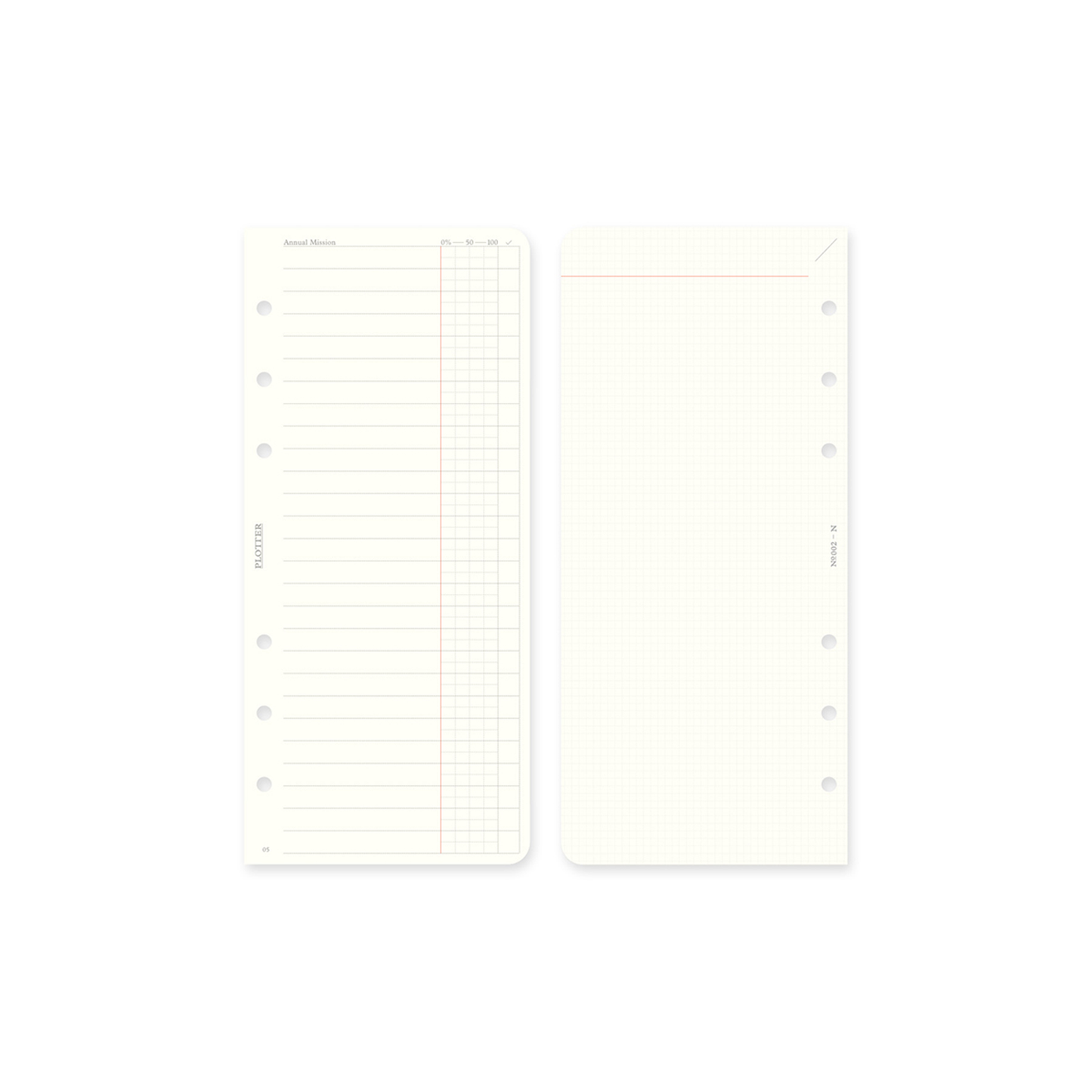 PLOTTER DIARY 2026 Weekly Schedule Refill - Narrow Size