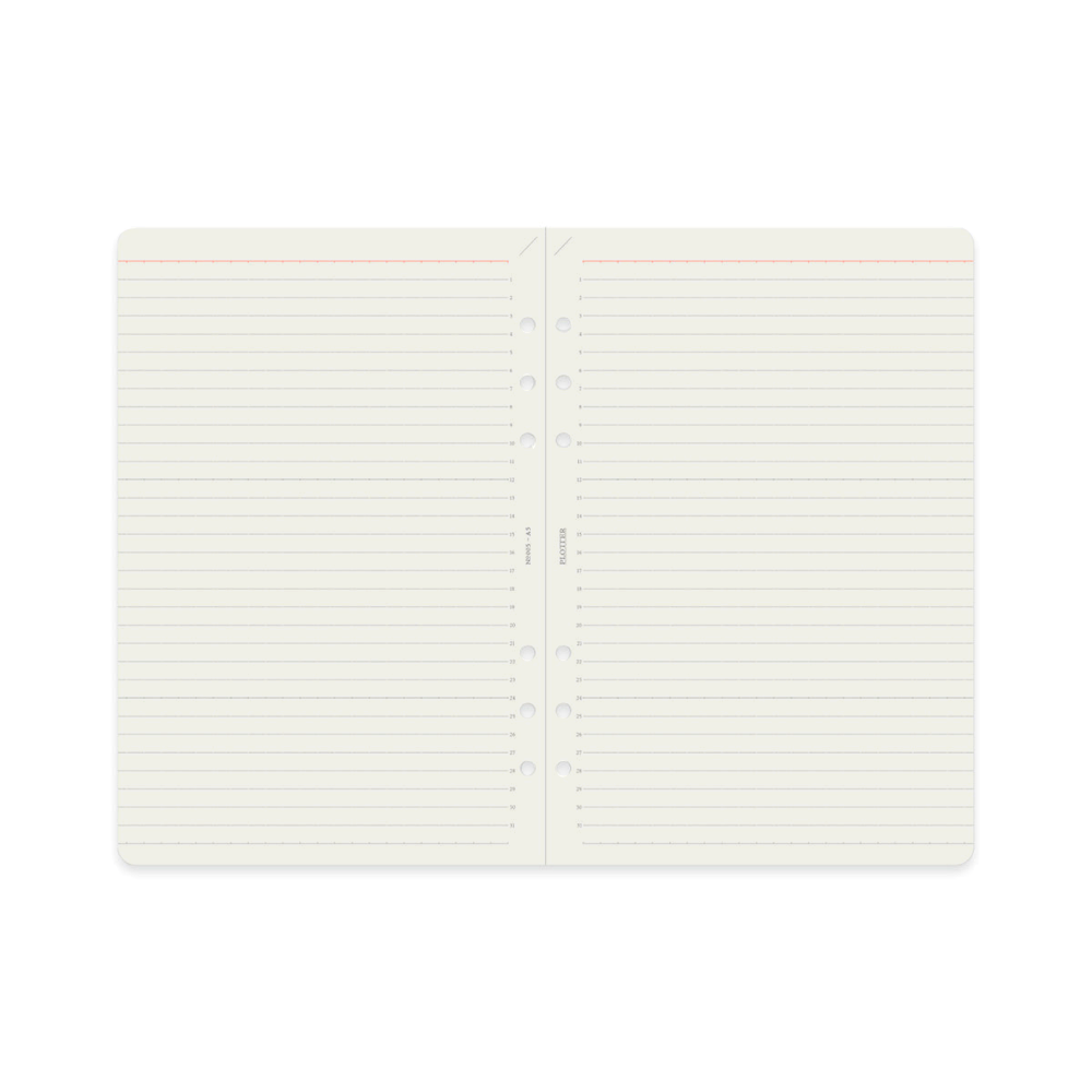PLOTTER Refill Memo Pad 6mm Ruled (80 Sheets) - A5 Size – Dromgoole's ...