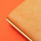 PLOTTER Mini 5 Size Pueblo 5-Ring Leather Binder - Beige