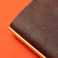 PLOTTER Mini 5 Size Pueblo 5-Ring Leather Binder - Brown