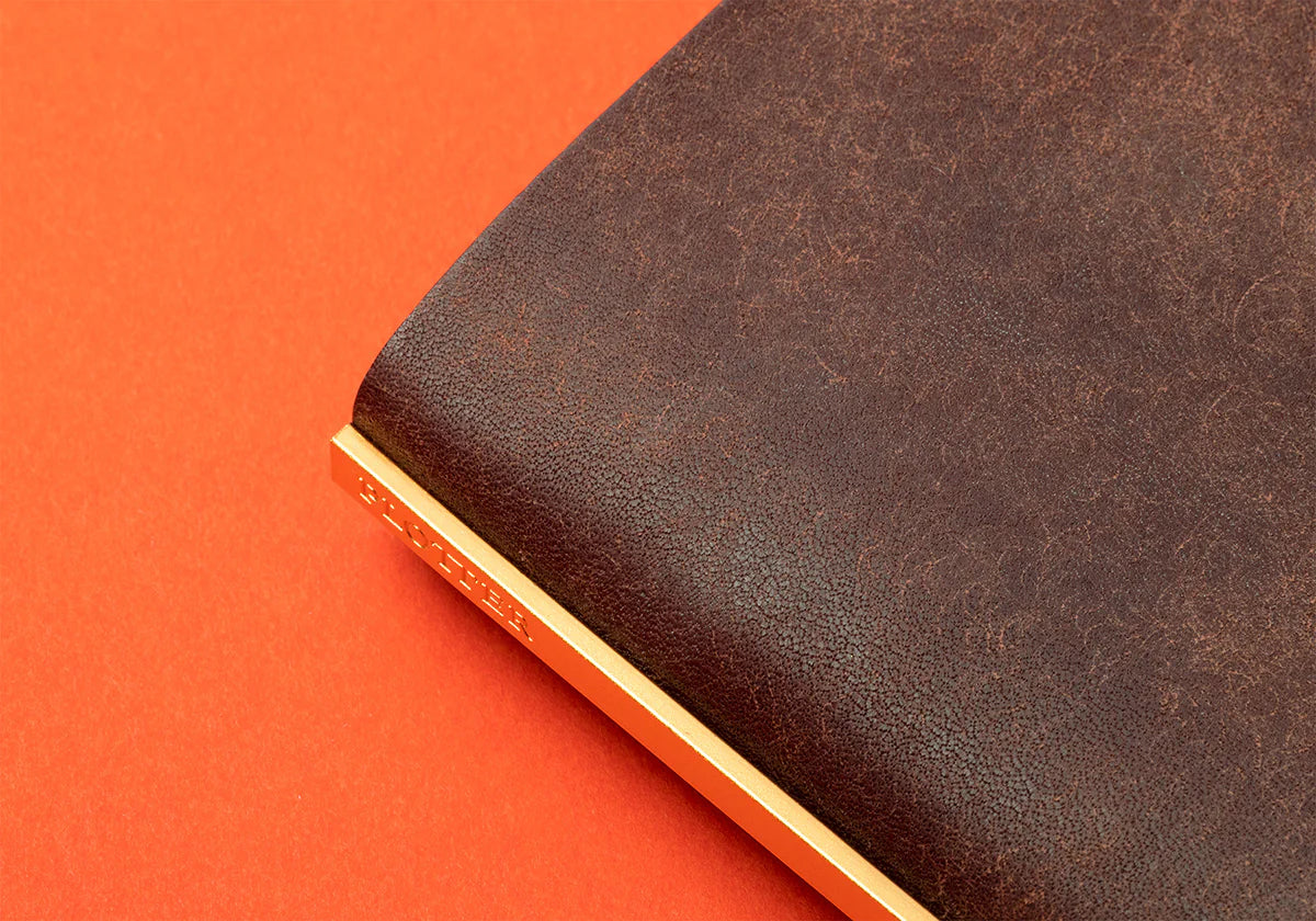 PLOTTER Mini 5 Size Pueblo 5-Ring Leather Binder - Brown