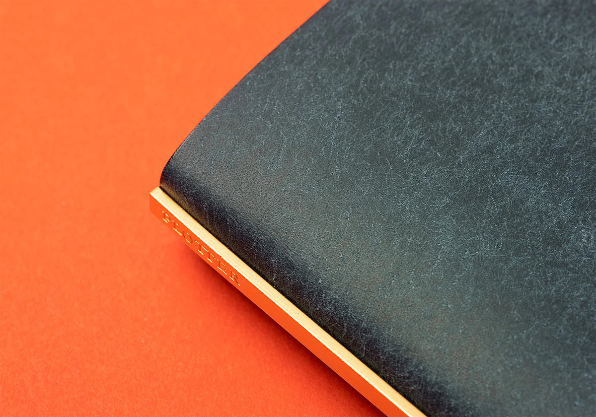 PLOTTER Mini 5 Size Pueblo 5-Ring Leather Binder - Navy